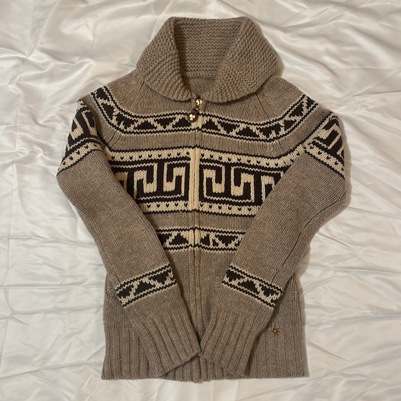 TNA 100% Lambswool Zip Cardigan Sweater - Picture 2 of 6